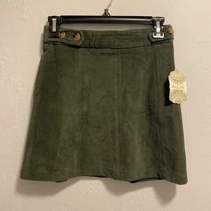 Altar’d State Olive Green Corduroy Skirt Size X-Small